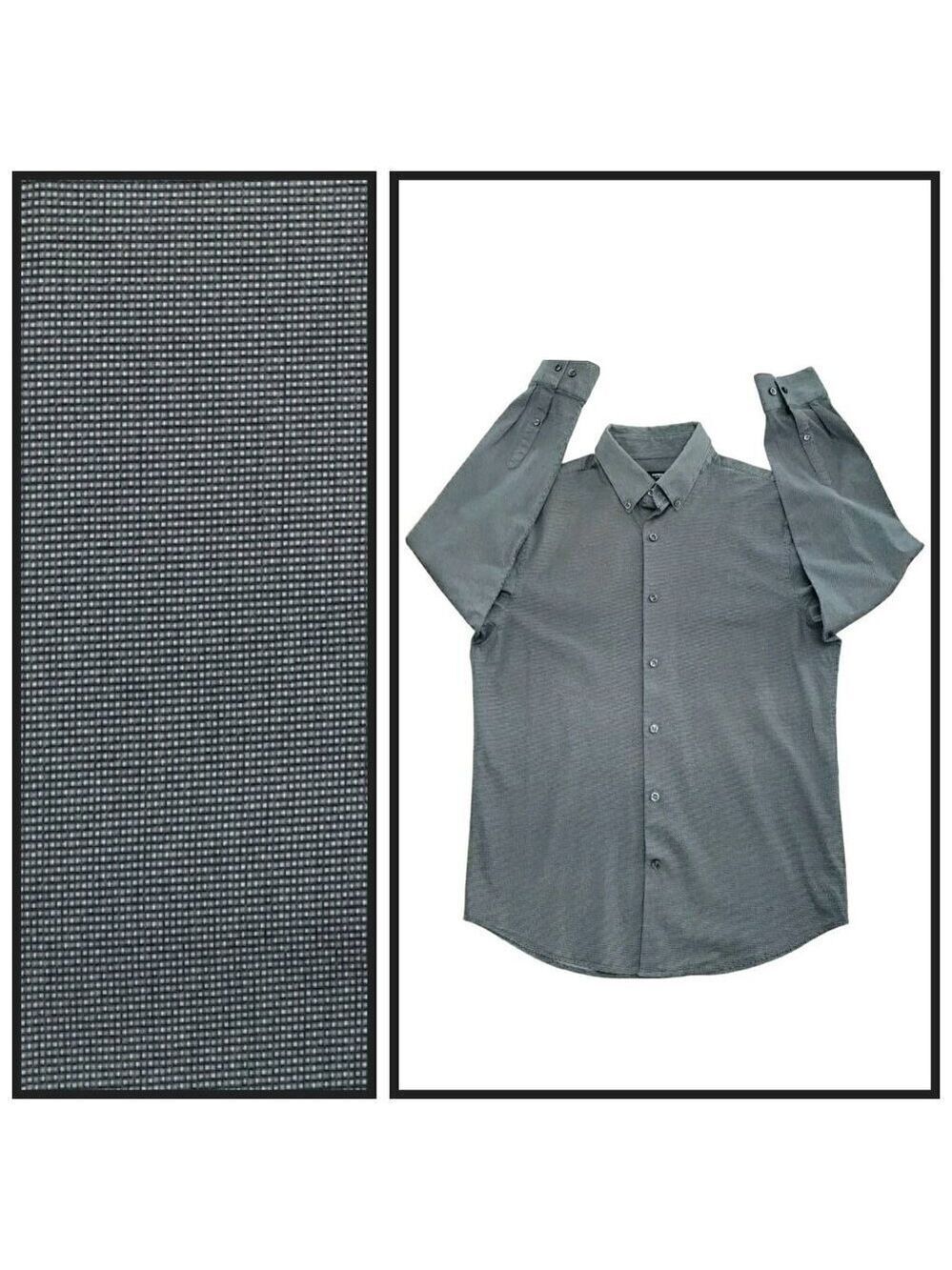 Express Slim 1MX Men’s M Green Stretch Button Down Shirt